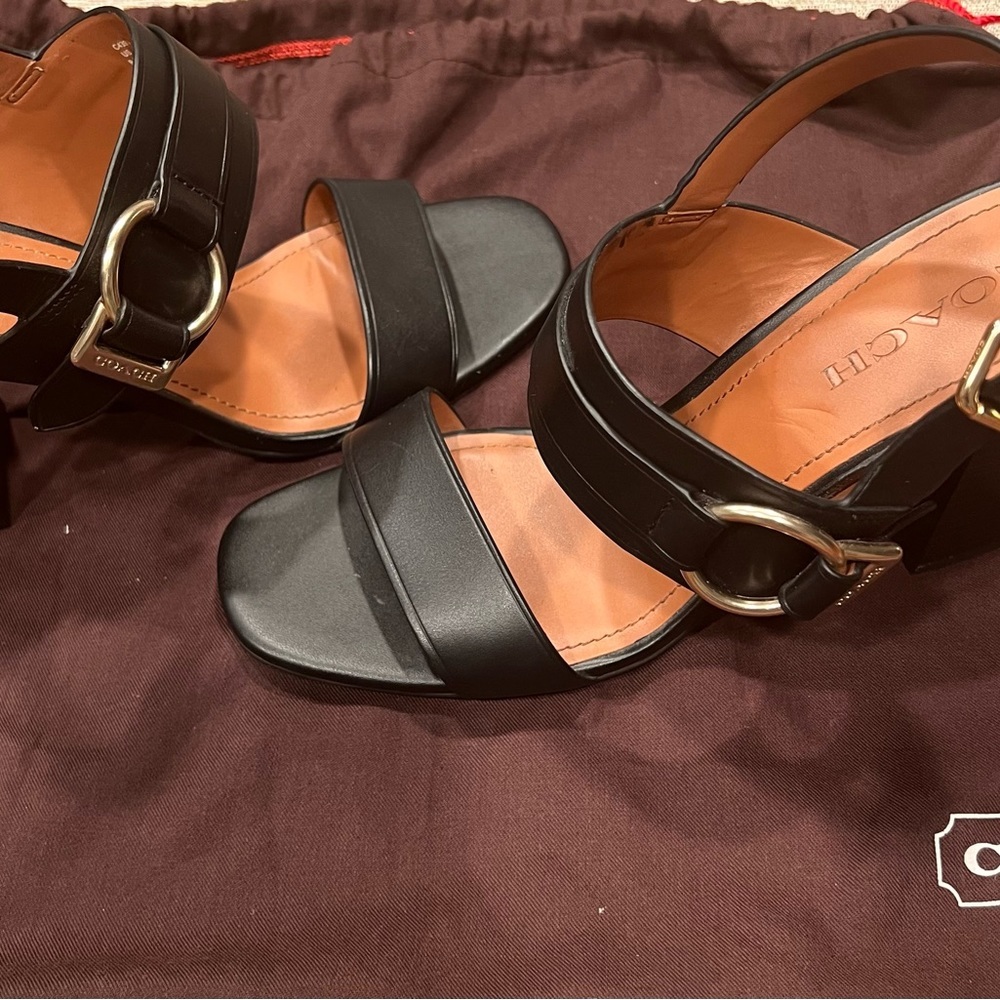 Coach Black Leather Heels - Picture 7 of 8